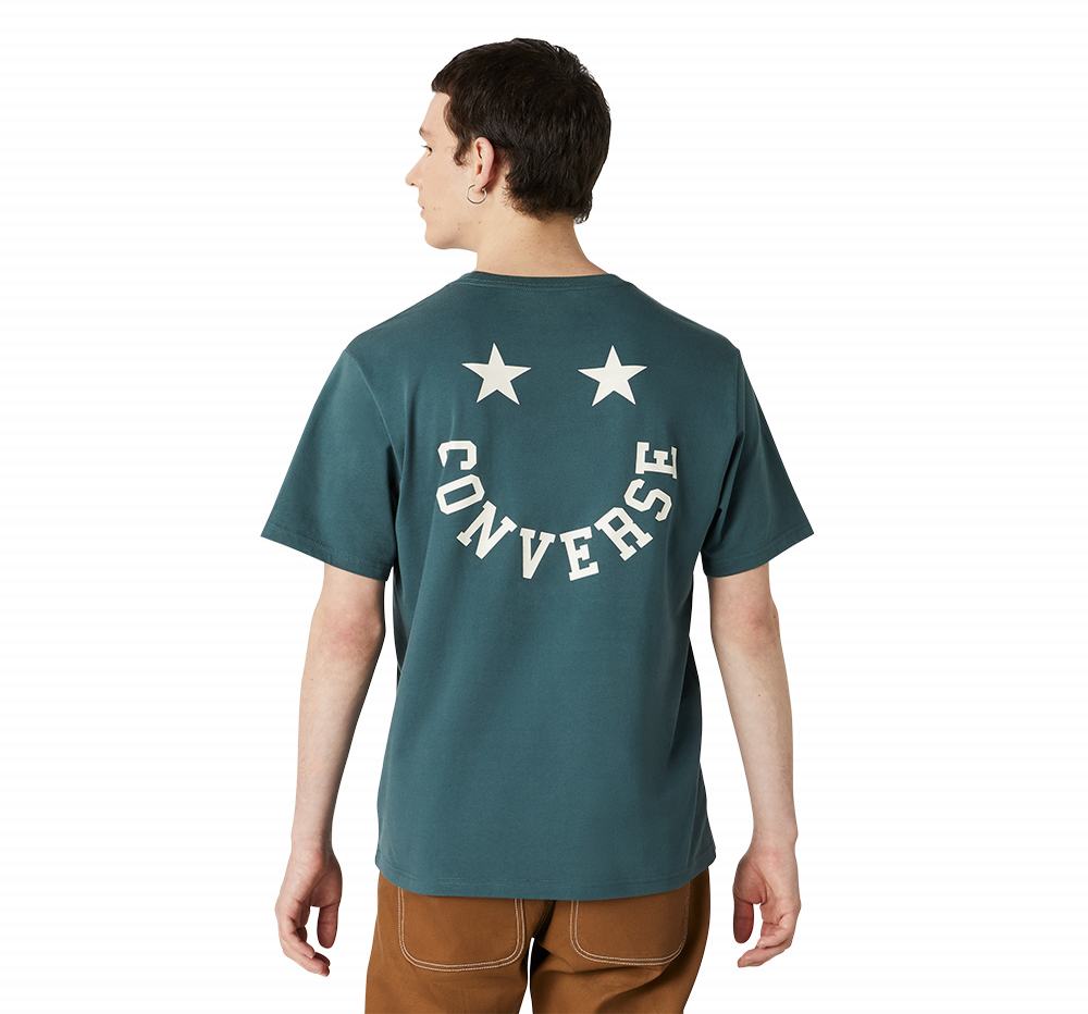 Camiseta Converse Star Graphic Homem Verdes Escuro 087941SDC